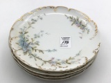 Set of 4 Haviland Hand Painted Floral Design