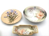 Lot of 3 Hand Painted Pieces Including RS