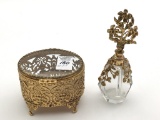 Lot of 2 Filigree Ormolu Pieces Including
