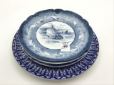 Lot of 4 Various Blue & White Pieces Including