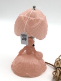 Pink Victorian Lady Design Bedroom Lamp w/ Shade