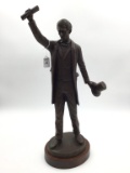 Lg. 24 Inch Tall Bronze Abe Lincoln Statue