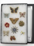 Ladies Jewelry Collection of 10 Pins-