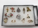 Collection of Various Christmas Pins &
