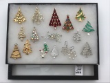 Collection of 16-Christmas Jewelry Pins & Earrings