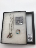 Sterling Silver Necklace w/ 3-Children's