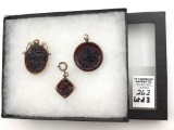 Lot of 3 Vintage Pendants Including 2-