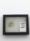 Boucher Peridot Green Rhinestone Blue