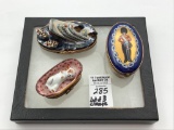 Lot of 3 Limoge France Porcelain Collector Boxes