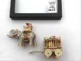 Lot of 2 Be-Jeweled Collector Boxes Including