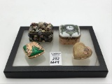Lot of 4 Decorative Boxes Including Limoge
