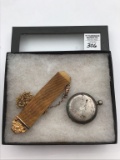 Lot of 2 Including Watch Chain & Pocket Watch