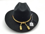 Stetson Black Felt Hat-Chicago Size 7 1/8
