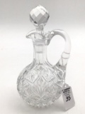 Heavy Vintage Glass Cruet w/ Stopper