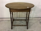 Antique Oval One Drawer Side Table