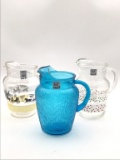 Lot of 3 Vintage Lemonade Pitchers