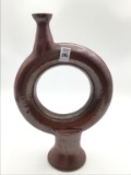 Unusual Redware Shoulder Jug (18 Inches Tall