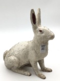 Painted Cement Cast Iron Rabbit