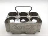 Aluminum Coca Cola 6 Place Bottle Carrier