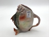 Royal Bayreuth Blue Mark Fish Design Pitcher