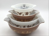 Vintage Pyrex Set of 4 Cinderella Mixing Bowls