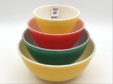 Vintage Pyrex Set of Four Primary Color