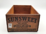Wood Adv. Box-Sun sweet Prunes-San Jose, CA