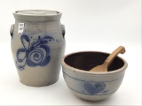 Lot of 3 Including 2-Contemp. Salt Glaze Pieces