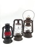 Lot of 3 Lanterns Including Dietz Little Wizard