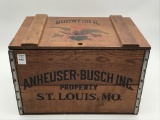 Budweiser Anheuser-Busch Hinged Lift Top Box