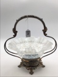 Victorian Brides Basket w/ Holder-Marked
