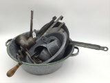 Lg. Group of Grey Porcelain/Graniteware Including