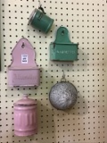 Lot of 5 Various Vintage Wall Hanging Spice