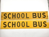 Lot of 2 Metal School Bus Signs