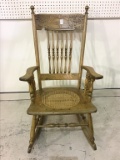 Wood Rocker w/ Cane Seat