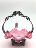 Antique Brides Basket w. Unmarked Holder