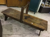 Primitive Wood Stand for Double Wash Tubs