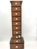 Sm. Primitive 10 Drawer Cabinet