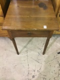 Primitive Wood One Drawer Occasional Table