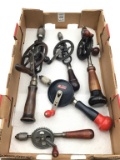 Lot of 5 Antique Hand Drills Including Stanley