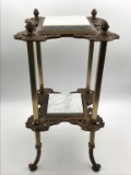 Very Nice Brass Fern Stand w/ Lower & Upper White