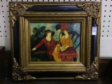 Framed Oil Impressionist Portrait of Ladies