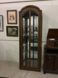 Very Nice Tall Narrow Glass Door Lighted