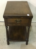 Wood One Drawer Side or Lamp Table