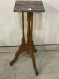 Antique wood Pedestal Fern Stand w/ Chocolate