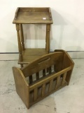 Lot of 2 Including Sm. Stand w/ Lower Shelf