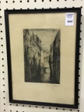 Framed Architectural Signed Engraving