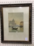 Framed Signed Scenic Venice Print