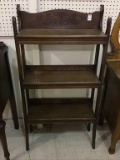 Unique Antique Fold Up Wood Open Shelf Bookcase