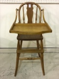 Child's Antique High Chair w/ Lift Tray